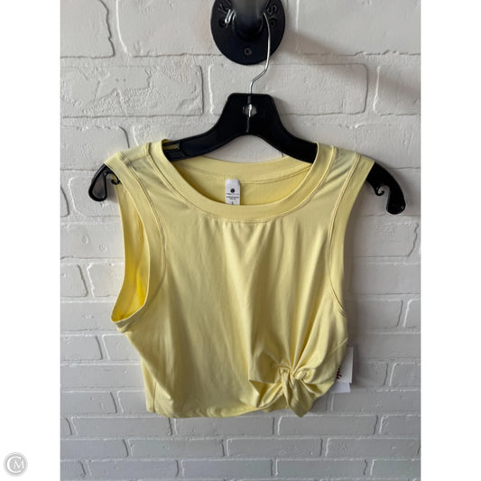 Athletic Top Short Sleeve By Yogalicious In Yellow, Size: S