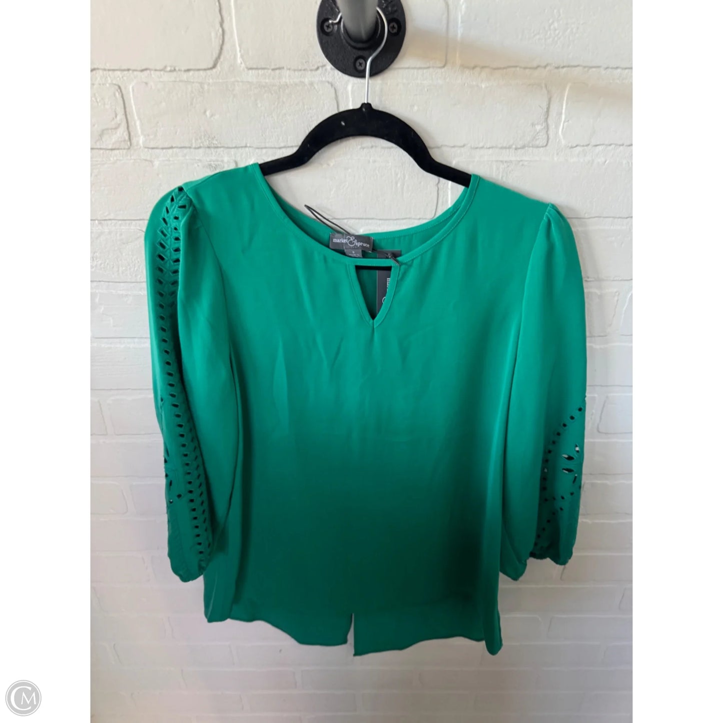 Top 3/4 Sleeve By Market & Spruce In Green, Size: S
