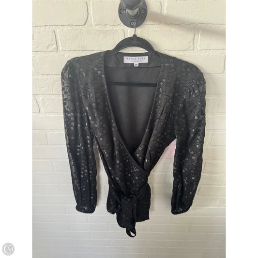 Blouse Long Sleeve By Trina Turk In Black, Size: M