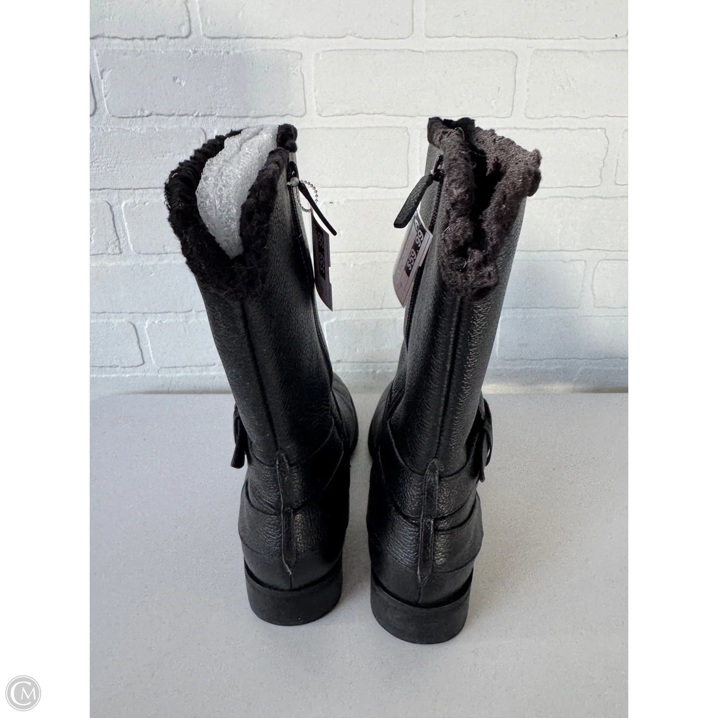 Boots Mid-calf Flats By Talbots In Black & Blue, Size: 10