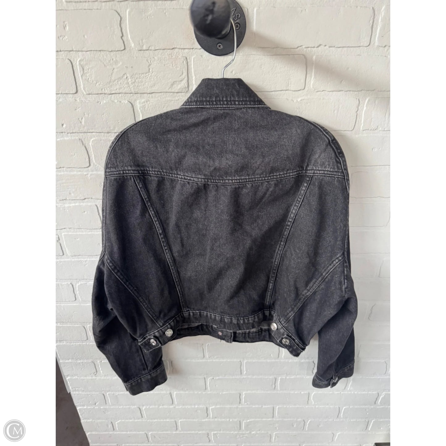 Jacket Denim By Mng In Black Denim, Size: M