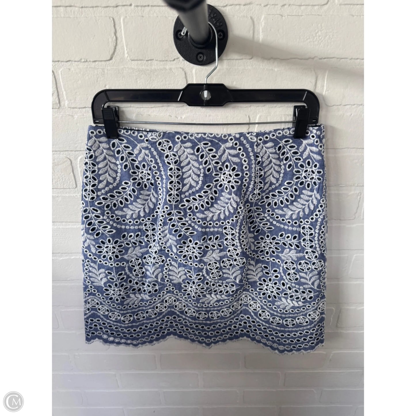 Skirt Mini & Short By Loft In Blue & White, Size: 6