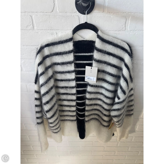 Sweater Cardigan Designer By All Saints In Black & White, Size: L