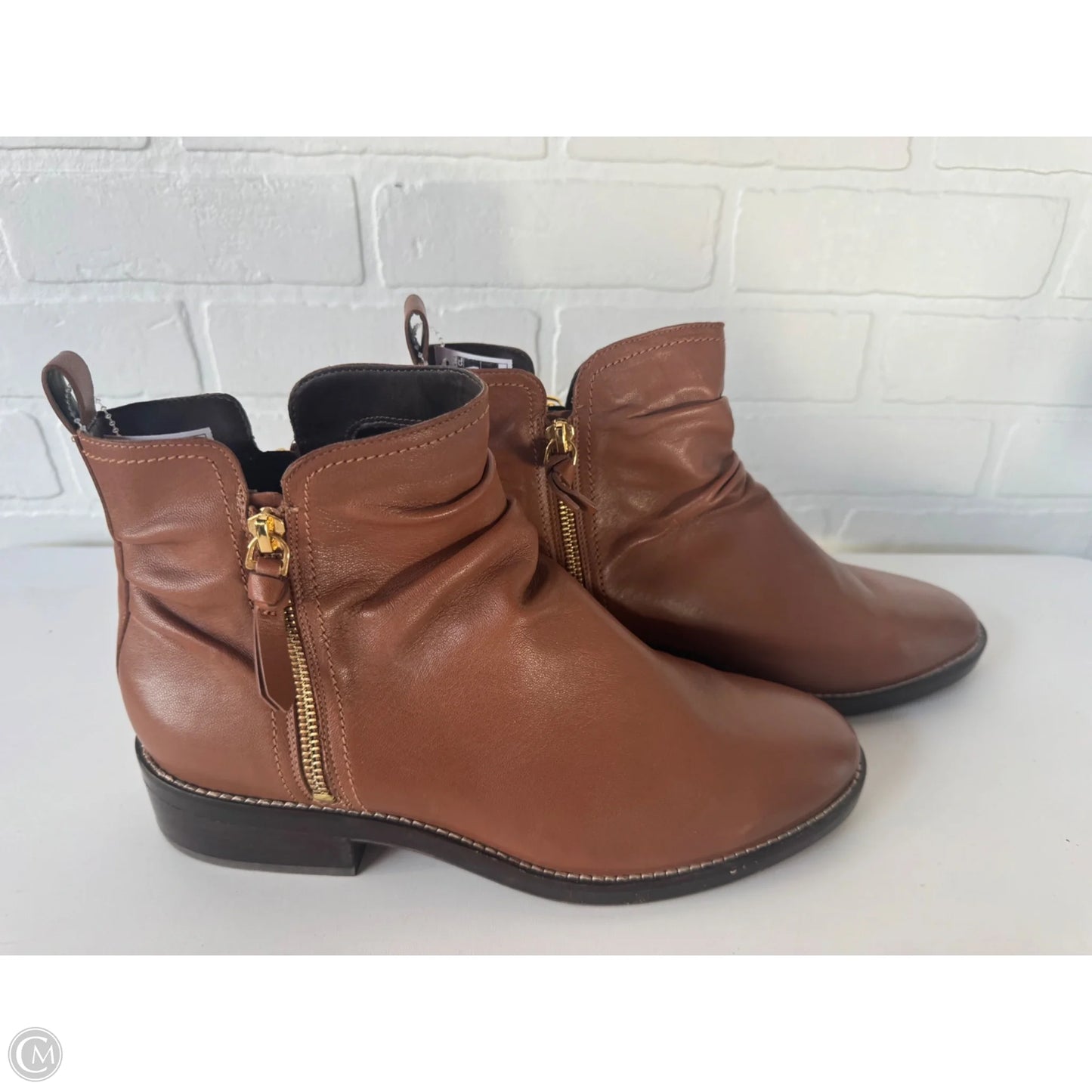 Boots Ankle Flats By Cole-haan In Brown, Size: 11