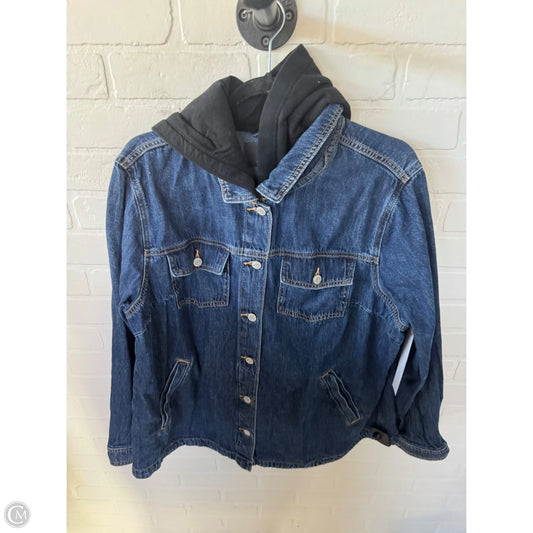 Jacket Denim By Torrid In Black & Blue, Size: 2x