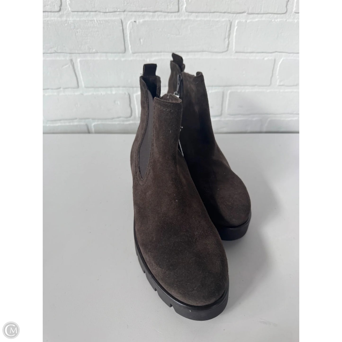 Boots Ankle Heels By Cmc In Brown, Size: 7.5
