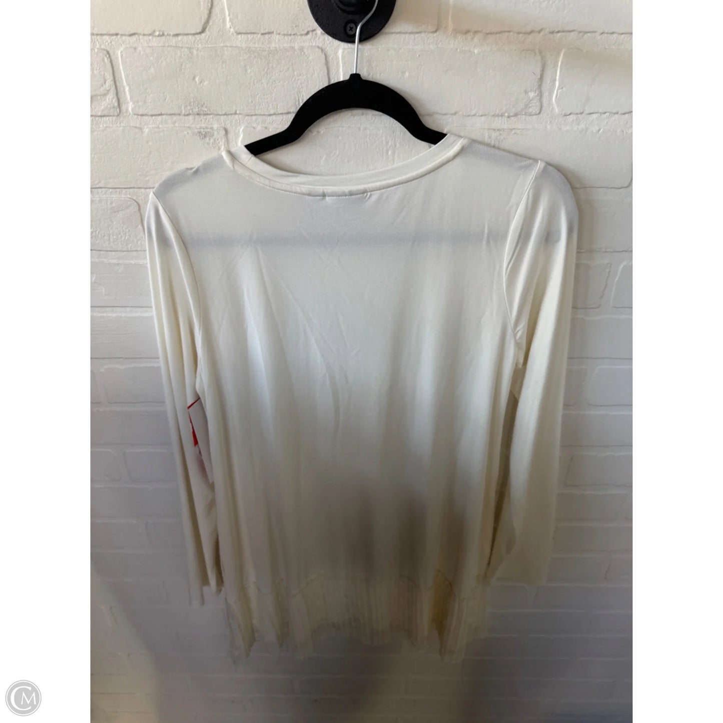Tunic Long Sleeve By Logo In Ivory, Size: S