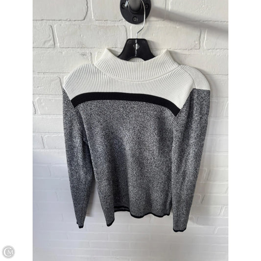 Sweater By Karen Scott In Black & White, Size: M