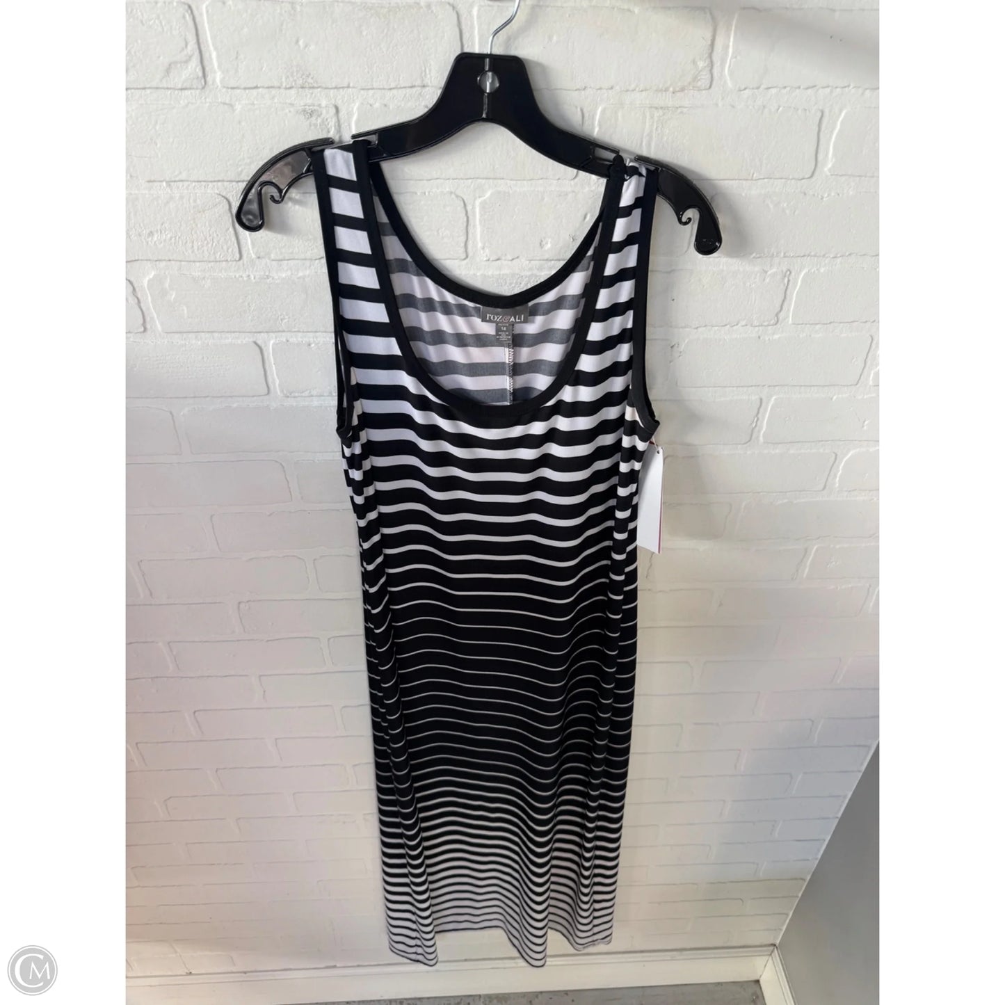 Dress Casual Maxi By Roz And Ali In Black & White, Size: Xlp