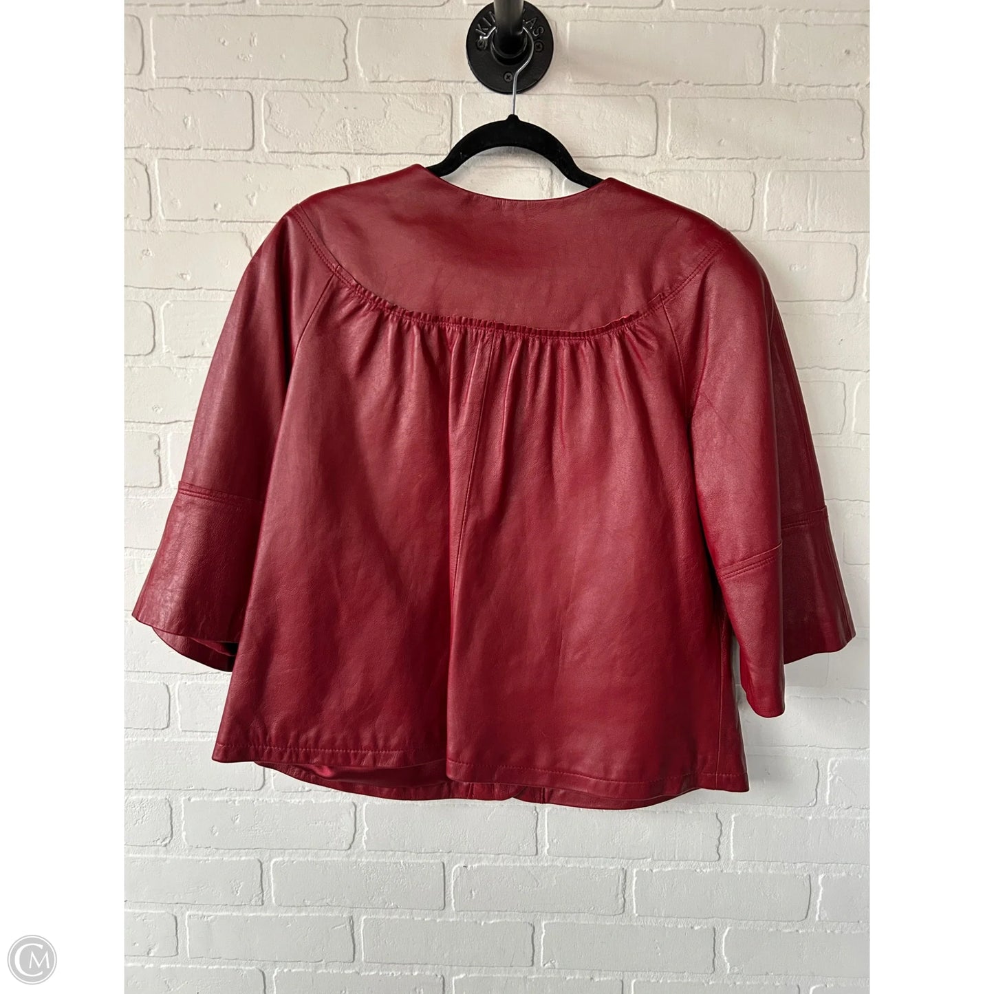 Jacket Leather By Cmc In Red, Size: L