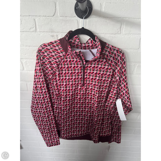 Top Long Sleeve By Talbots In Pink & Red, Size: Xl