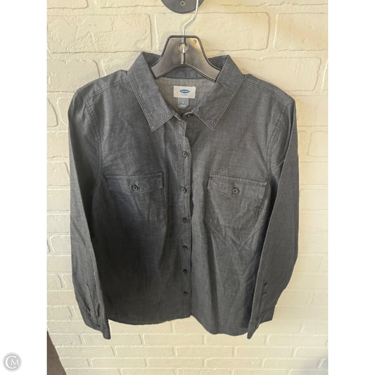 Blouse Long Sleeve By Old Navy In Black, Size: M