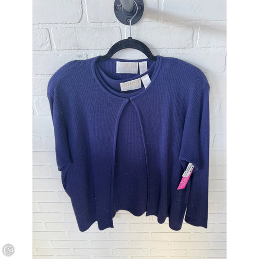 Sweater 2pc By Elisabeth In Blue, Size: 2x