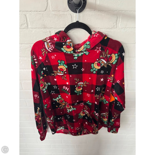 Sweatshirt Hoodie By No Boundaries In Red & Tan, Size: L