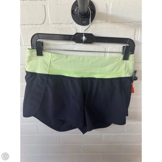 Athletic Shorts By Lululemon In Blue & Green, Size: 6