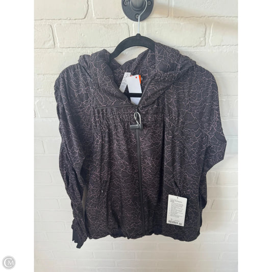 Athletic Jacket By Lululemon In Black & Pink, Size: M