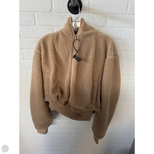 Jacket Fleece By Quince In Tan, Size: M