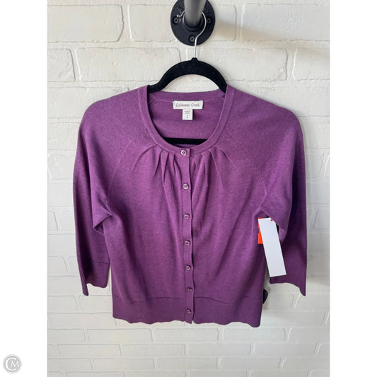 Sweater Cardigan By Coldwater Creek In Purple, Size: S