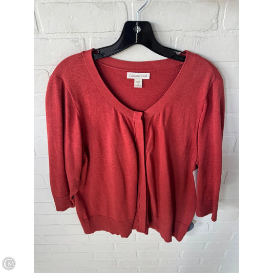 Sweater Cardigan By Coldwater Creek In Orange, Size: 1x