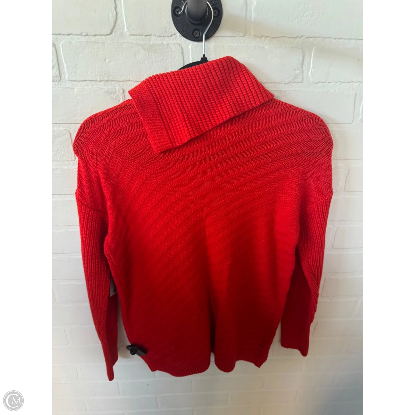 Sweater By Style And Company In Orange & Red, Size: Mp