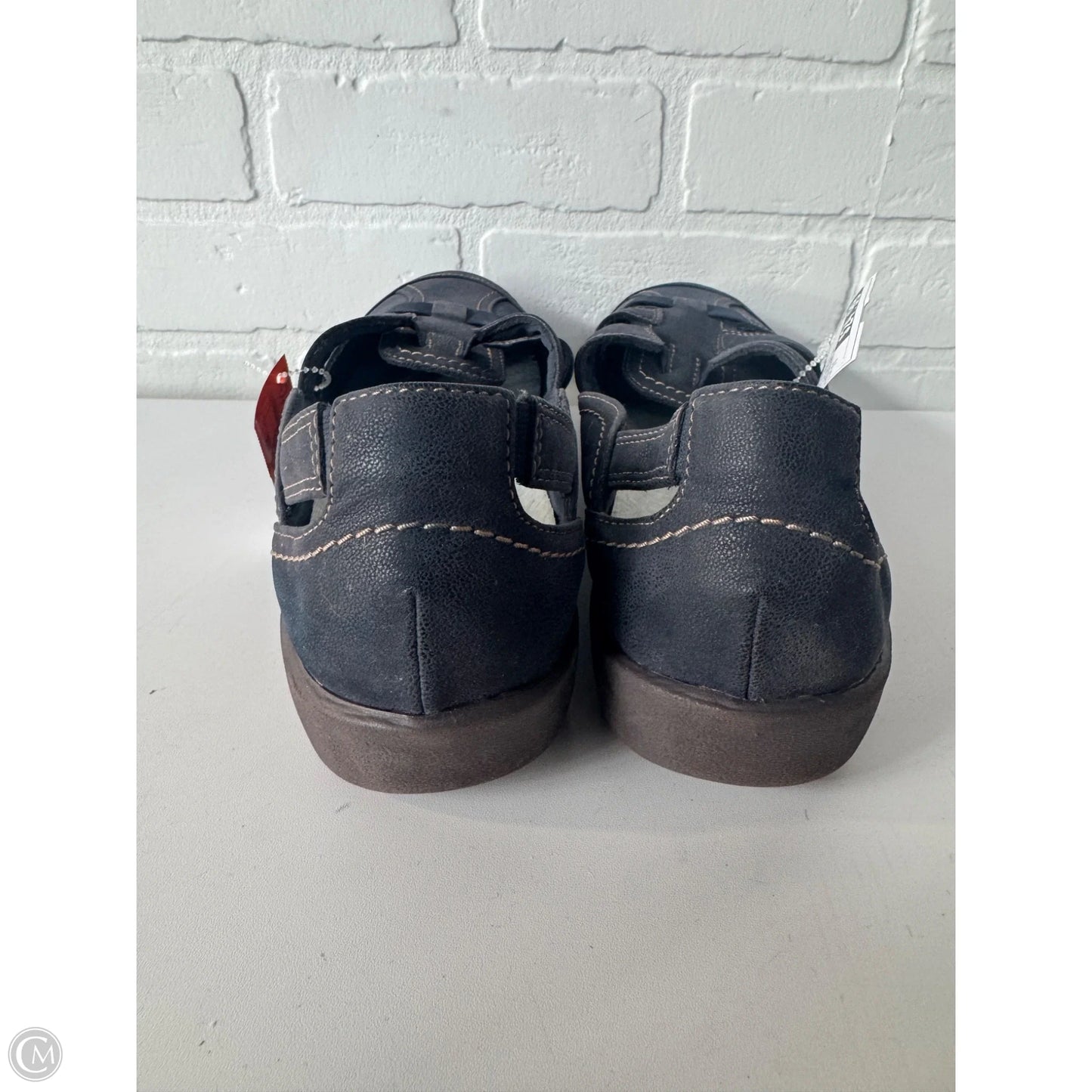 Shoes Flats By Clarks In Blue & Tan, Size: 11