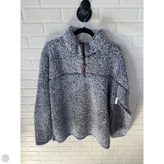 Jacket Faux Fur & Sherpa By True Grit In Blue, Size: Xl