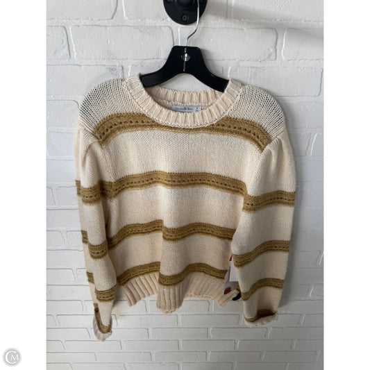 Sweater By See And Be Seen In Cream & Tan, Size: M
