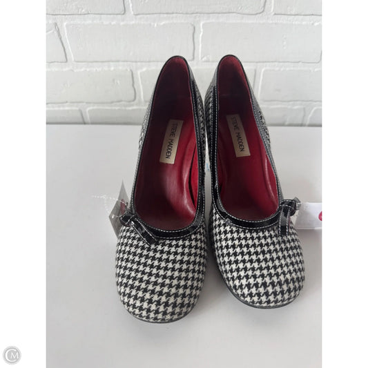Shoes Heels Stiletto By Steve Madden In Black & White, Size: 8
