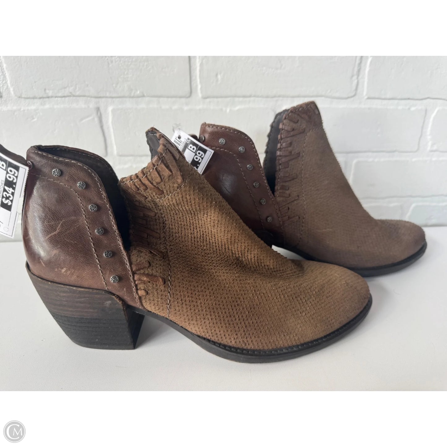 Boots Ankle Heels By Otbt In Brown, Size: 7