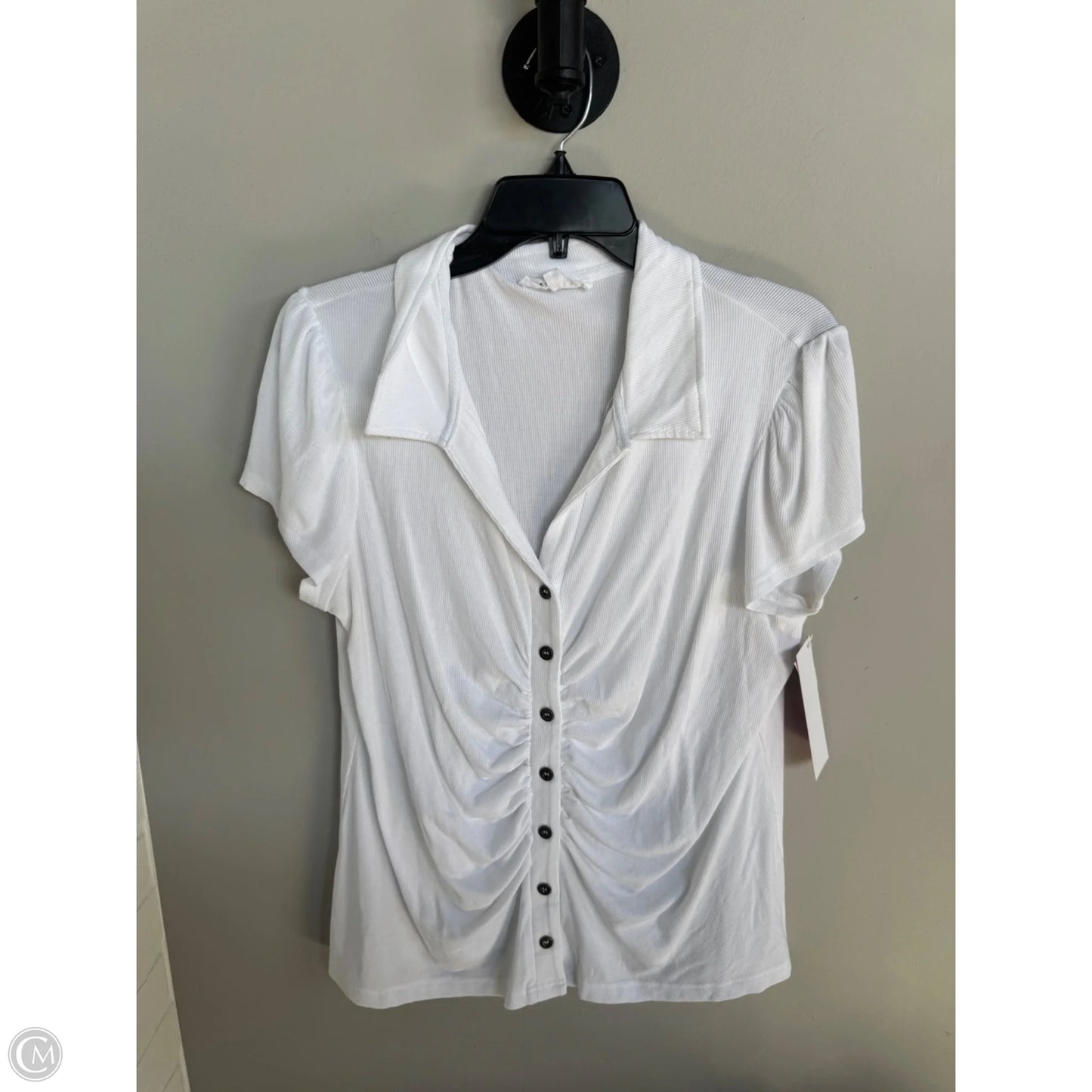 Top Short Sleeve By Jane And Delancey In White, Size: Xl