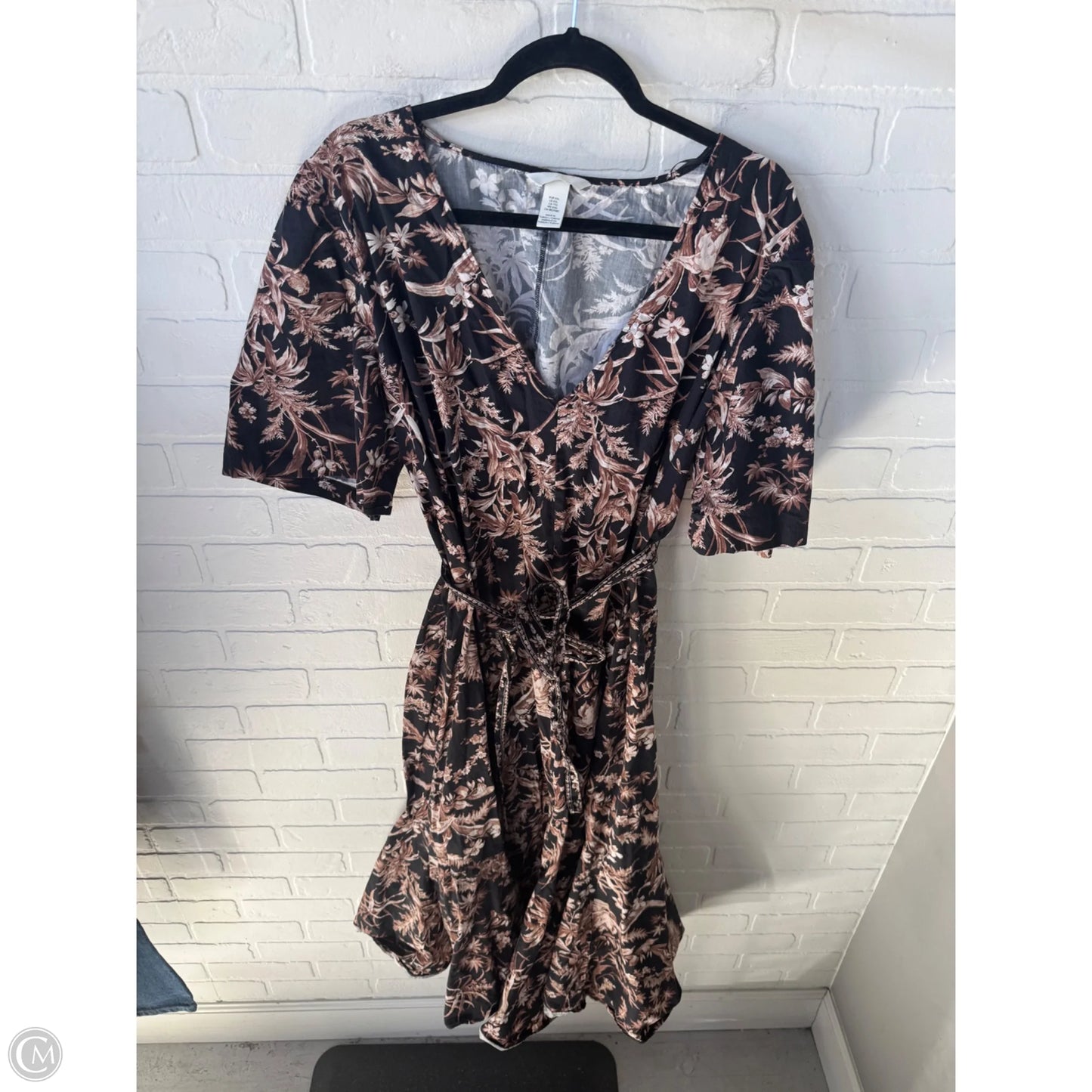 Dress Casual Maxi By H&m In Black & Brown, Size: Xxl