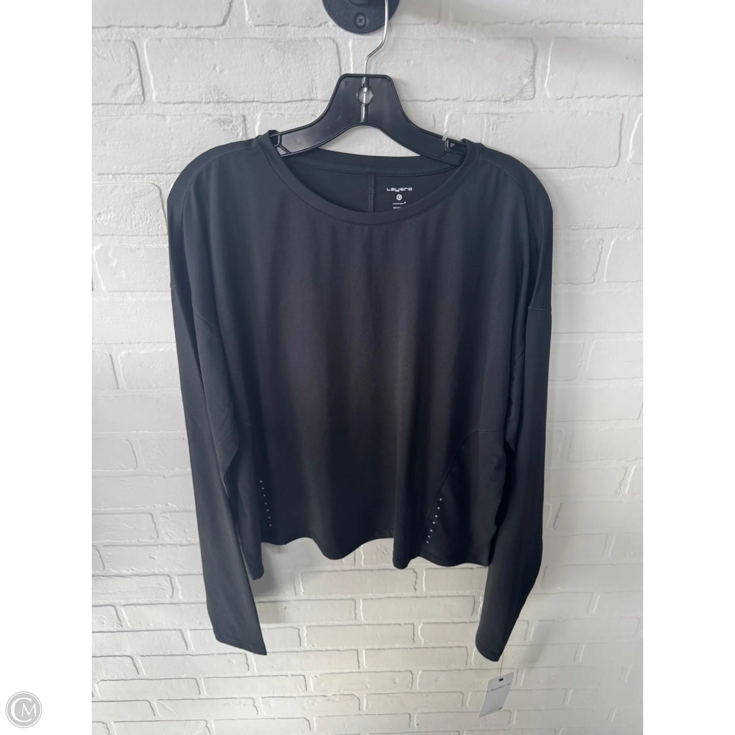 Athletic Top Long Sleeve Crewneck By Layer 8 In Black, Size: Xl