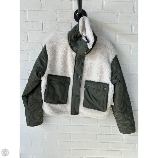 Jacket Puffer & Quilted By Athleta In Cream & Green, Size: S