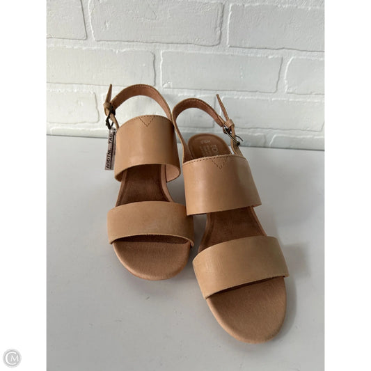Sandals Heels Block By Toms In Tan, Size: 9.5