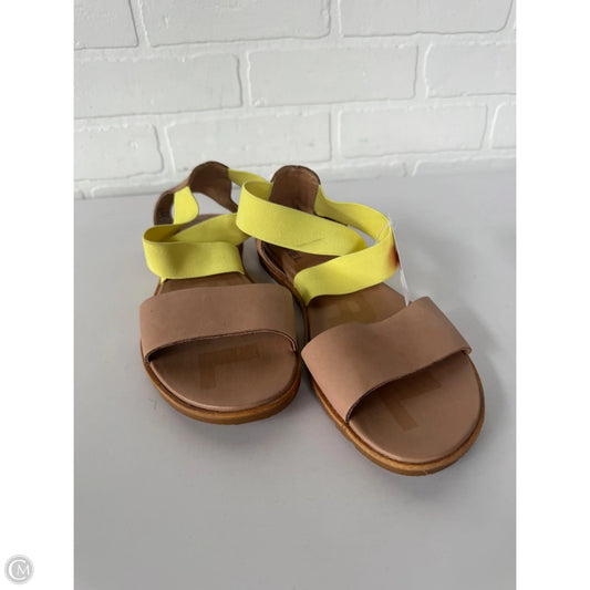Sandals Flats By Sorel In Tan & Yellow, Size: 8.5