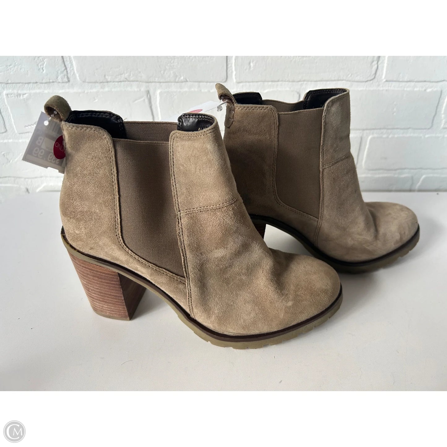 Boots Ankle Heels By Clothes Mentor In Brown, Size: 8.5