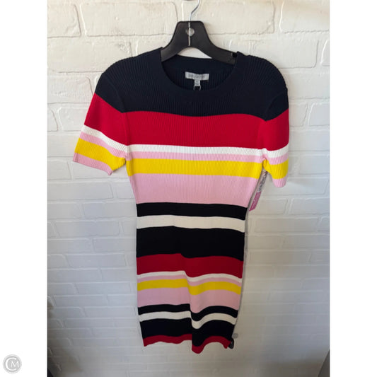 Dress Sweater By Cmc In Blue & Red & White, Size: M