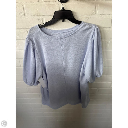 Top Short Sleeve By Lc Lauren Conrad In Blue, Size: Xxl