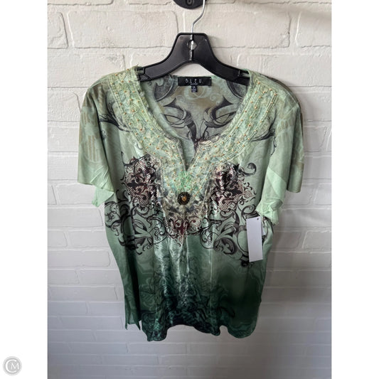 Top Short Sleeve By Bleu In Green, Size: 1x