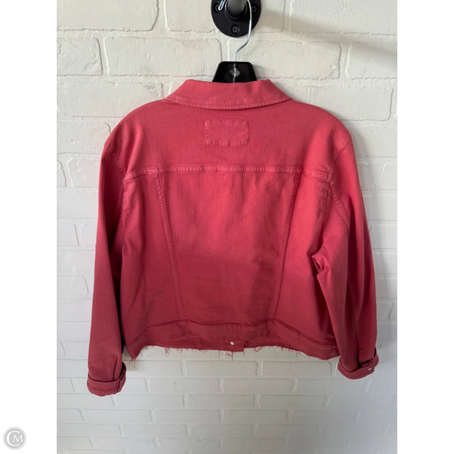 Jacket Denim By Loft In Coral, Size: Xl