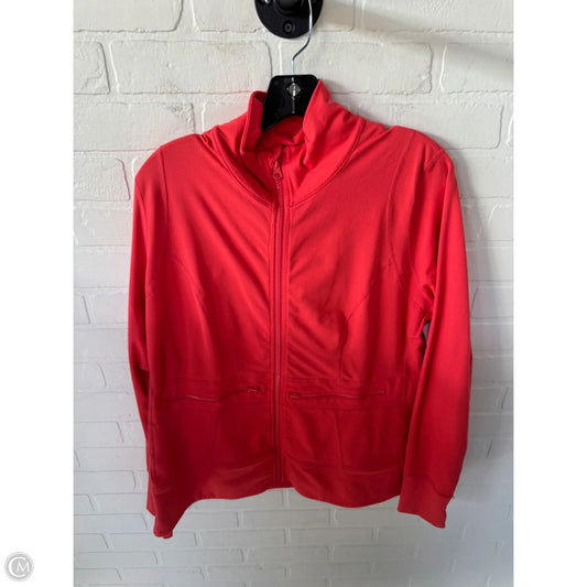 Athletic Jacket By Clothes Mentor In Orange, Size: Xl