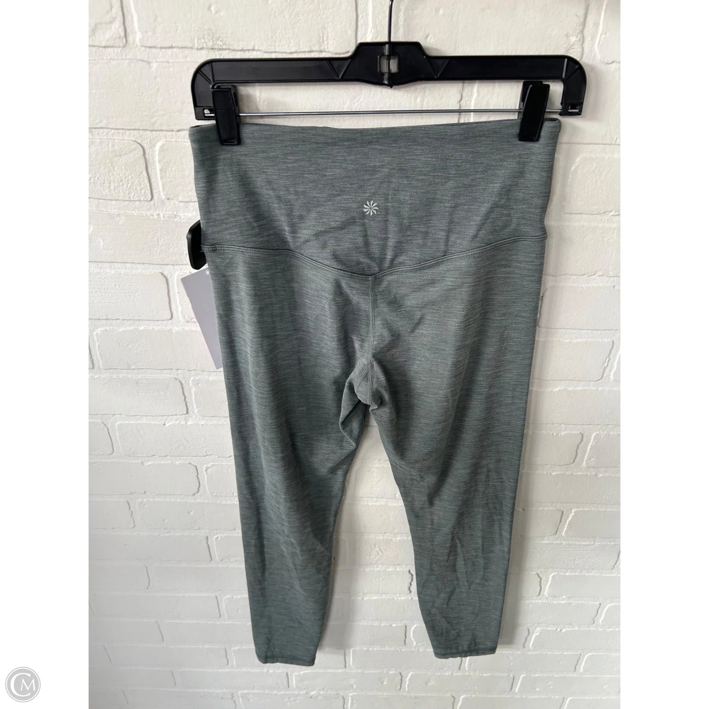 Athletic Capris By Athleta In Green & Grey, Size: 10