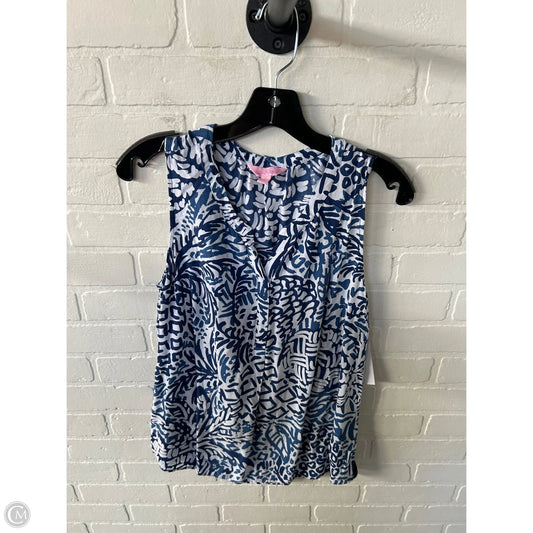 Blouse Designer By Lilly Pulitzer In Blue, Size: M
