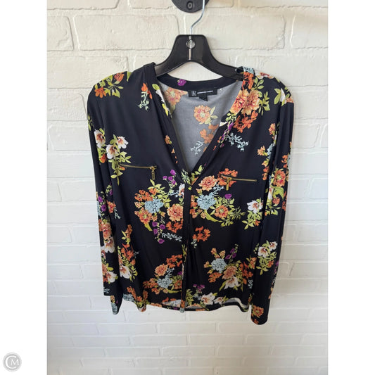 Blouse Long Sleeve By Inc In Black & Orange, Size: L