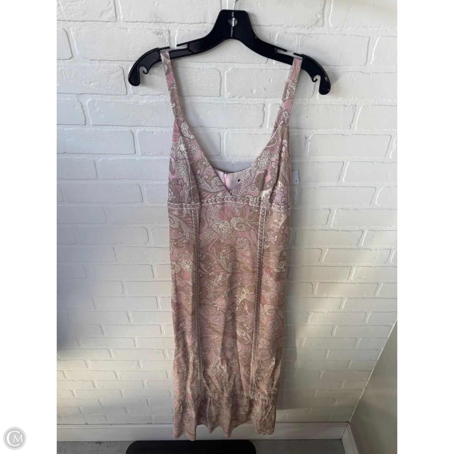 Dress Party Long By Moda Intl In Pink & Tan, Size: L