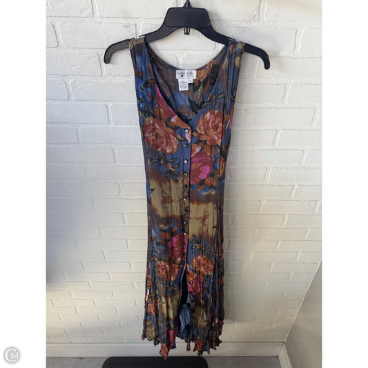 Dress Casual Maxi By Reflections In Blue & Brown, Size: L