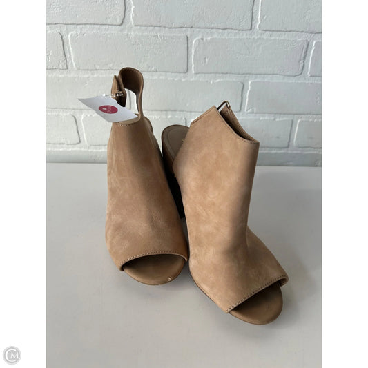 Sandals Heels Block By Aldo In Brown & Tan, Size: 8.5