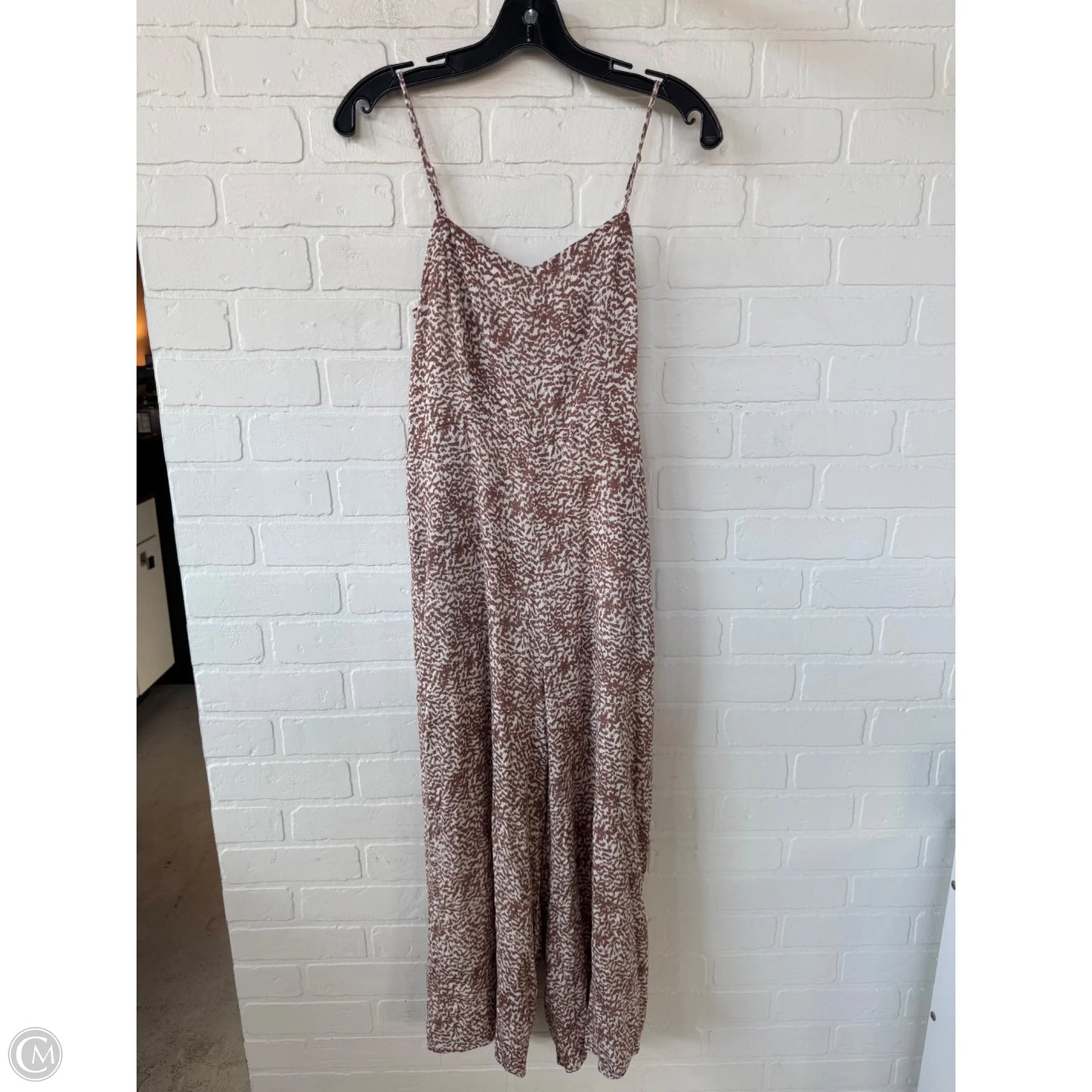 Jumpsuit By Clothes Mentor In Brown & Cream, Size: S