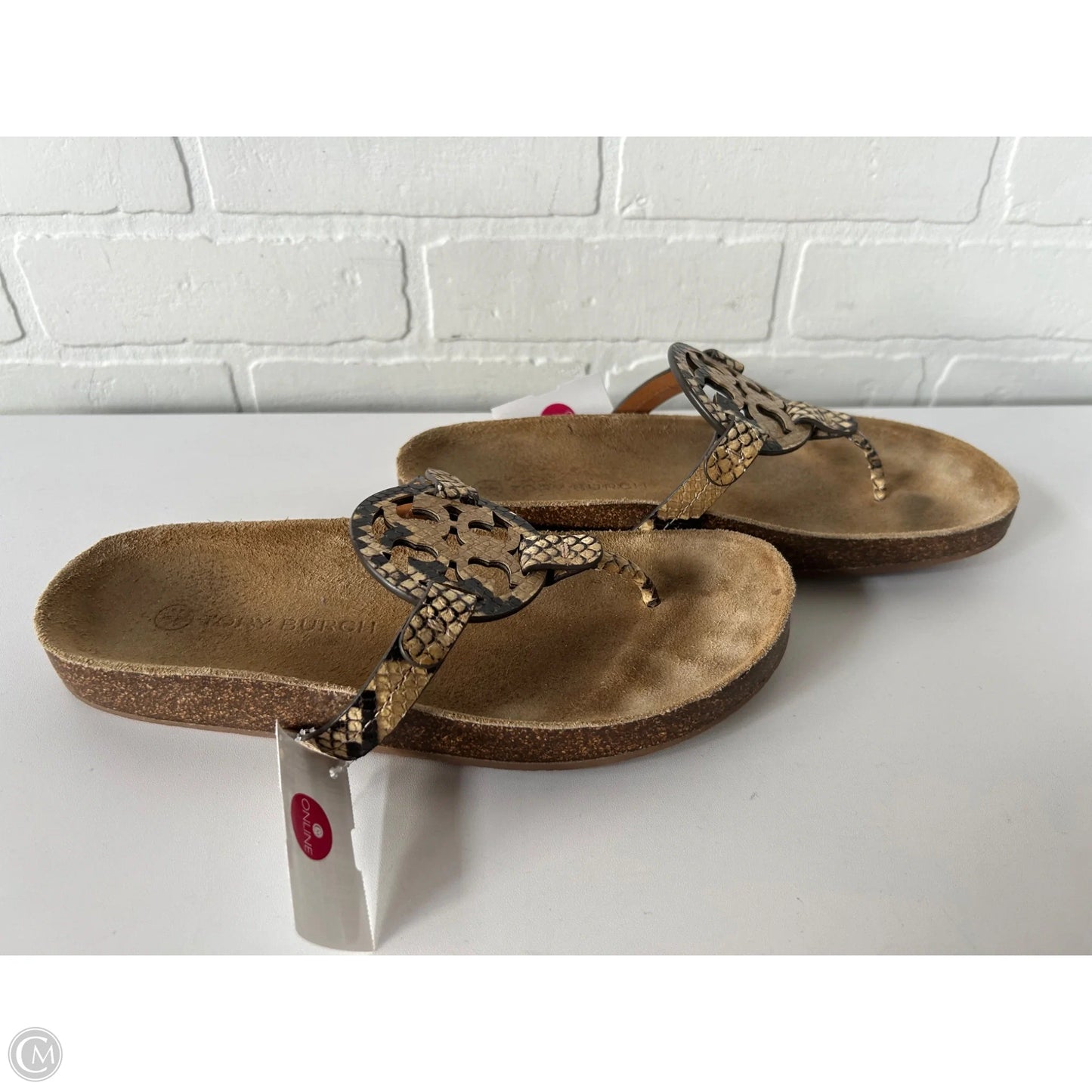Sandals Designer By Tory Burch In Snakeskin Print, Size: 8
