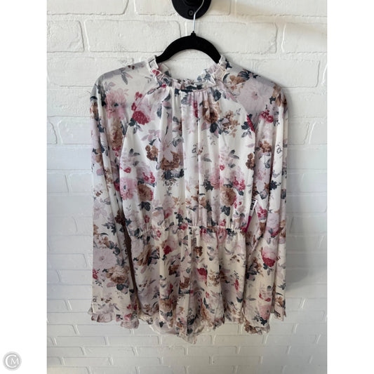 Romper By Cme In Cream & Green, Size: L